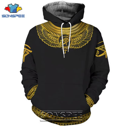 Eye of Horus 3D Print Hoodie — Pharaoh Inspired Sweatshirt