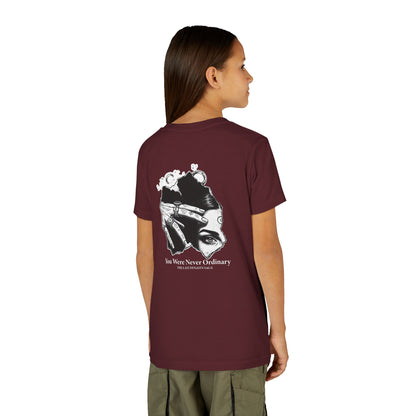 Youth Graphic Tee — THE SAGA Compass &amp; Abstract Hero&