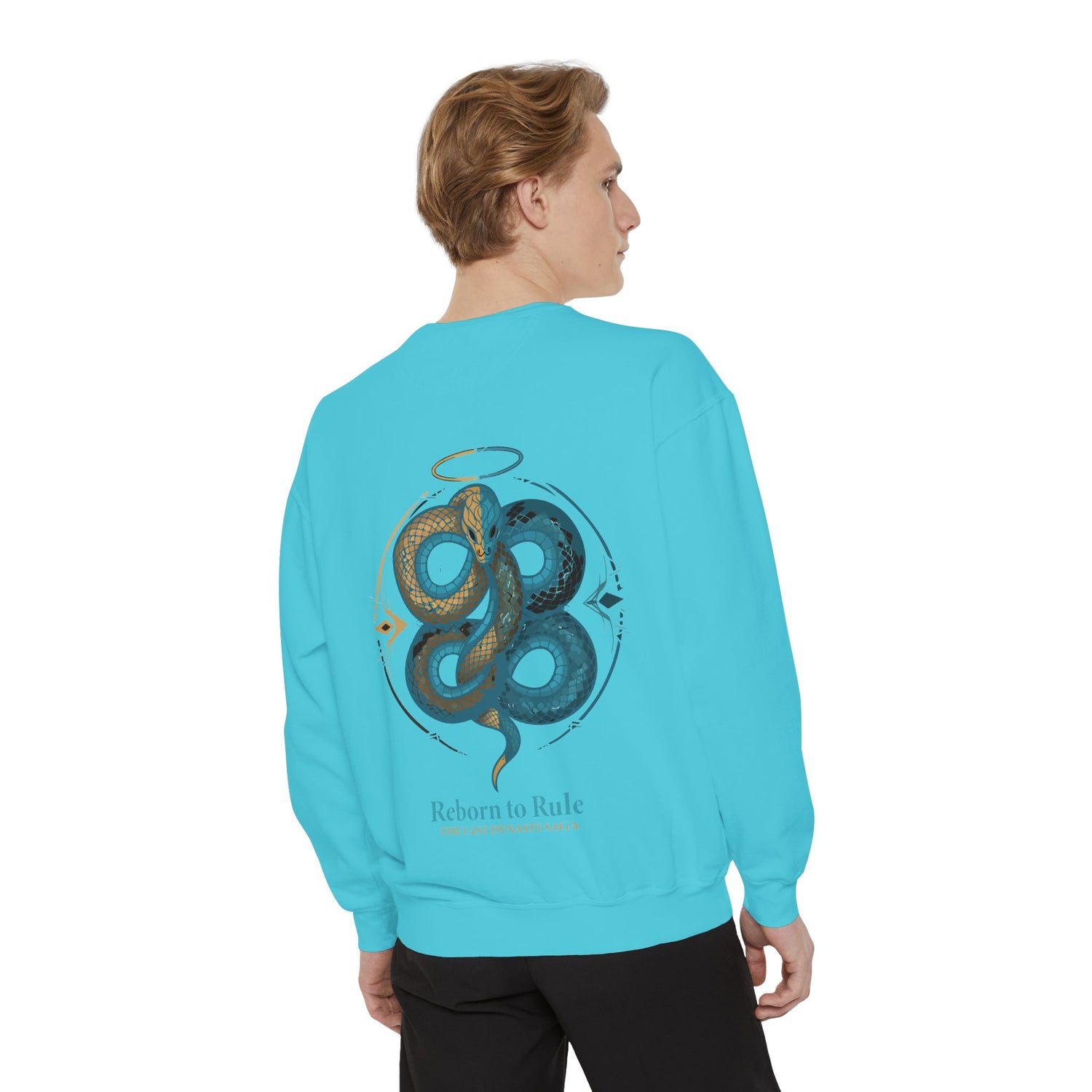 Snake Emblem Sweatshirt — "Reborn to Rule" Graphic Crewneck
