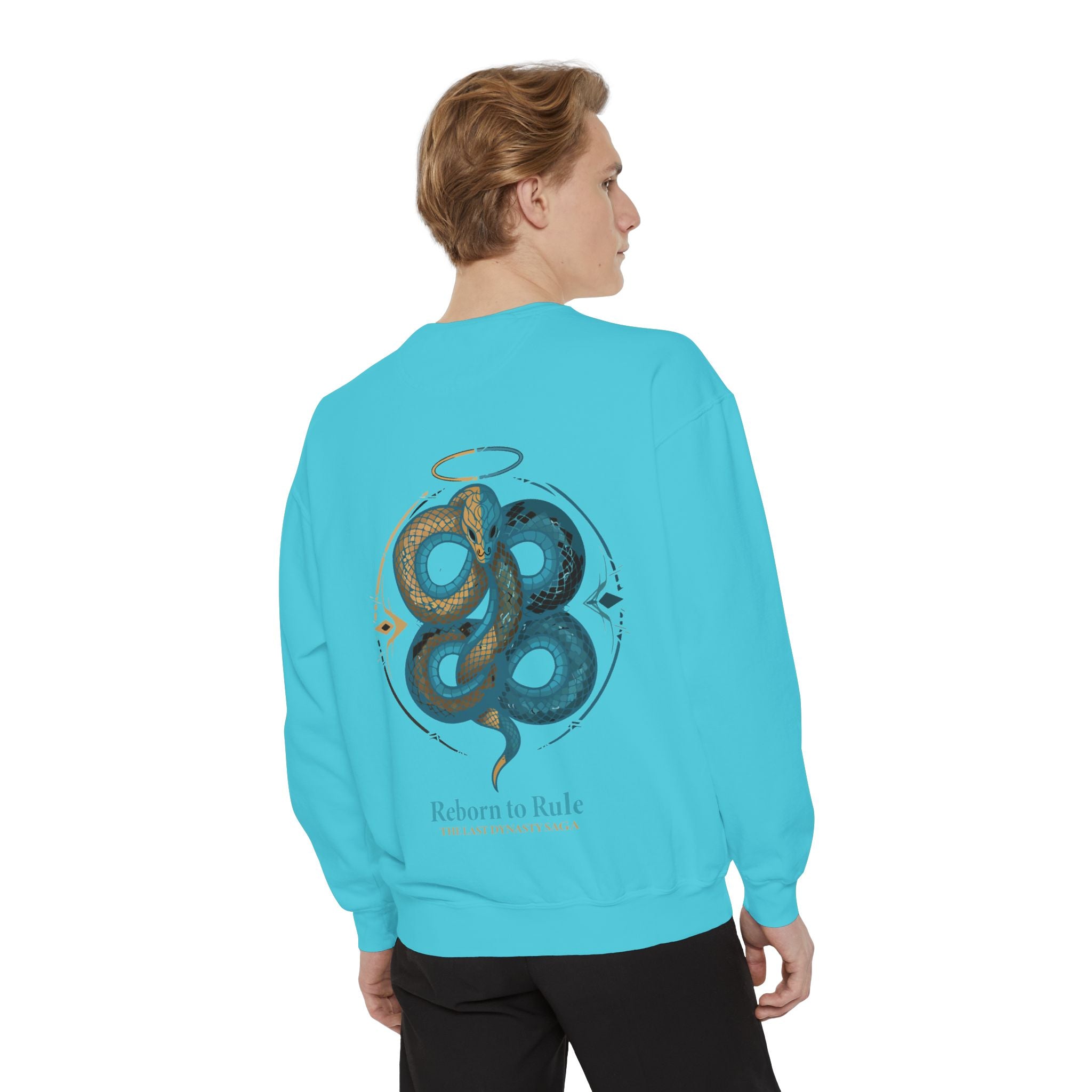 Snake Emblem Sweatshirt — "Reborn to Rule" Graphic Crewneck