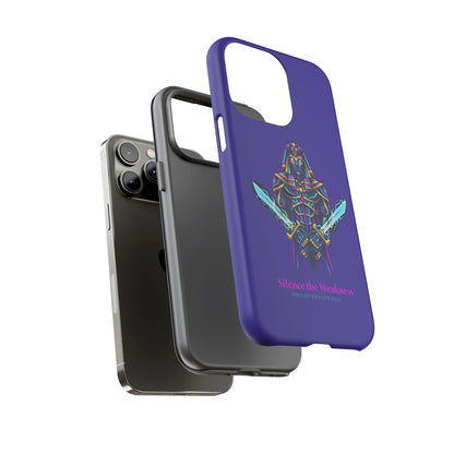 Phone Case — Neon Pharaoh Dual Swords "Silence the Weakness"