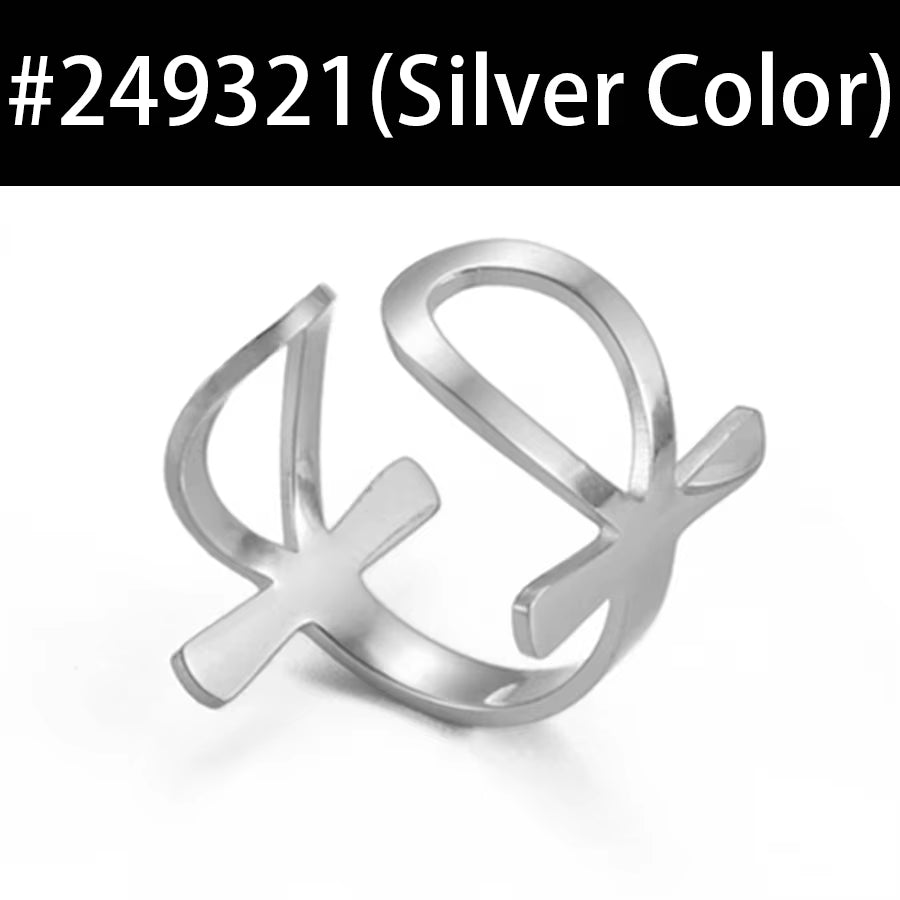 The Wrapped Ankh Open Band Symbol Ring