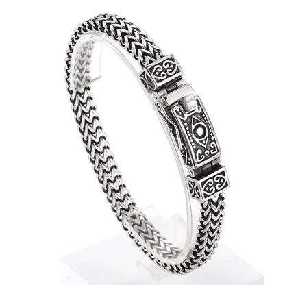 Ankh Mesh Bracelet 8mm Stainless Steel Chain | Symbol of Life