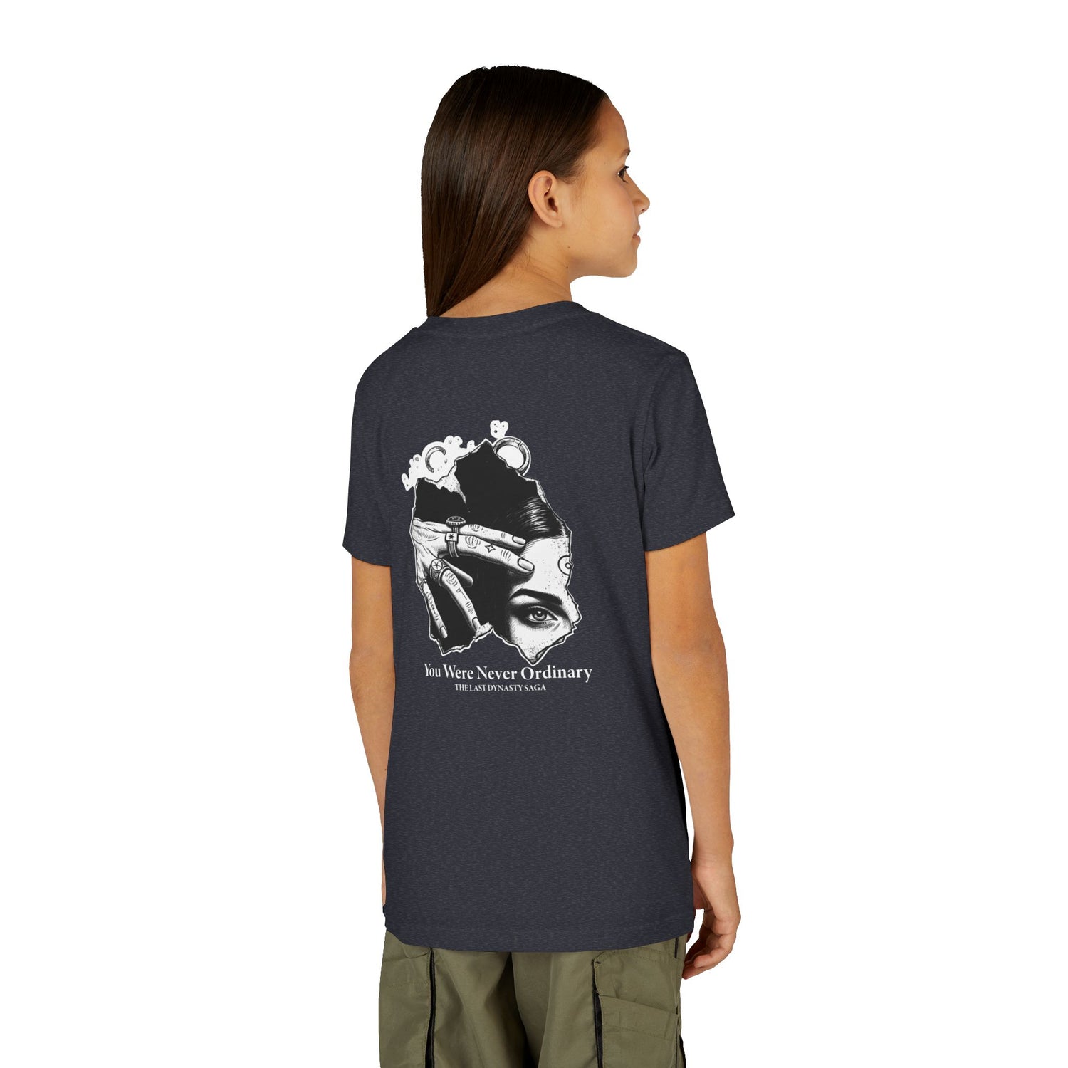 Youth Graphic Tee — THE SAGA Compass &amp; Abstract Hero&
