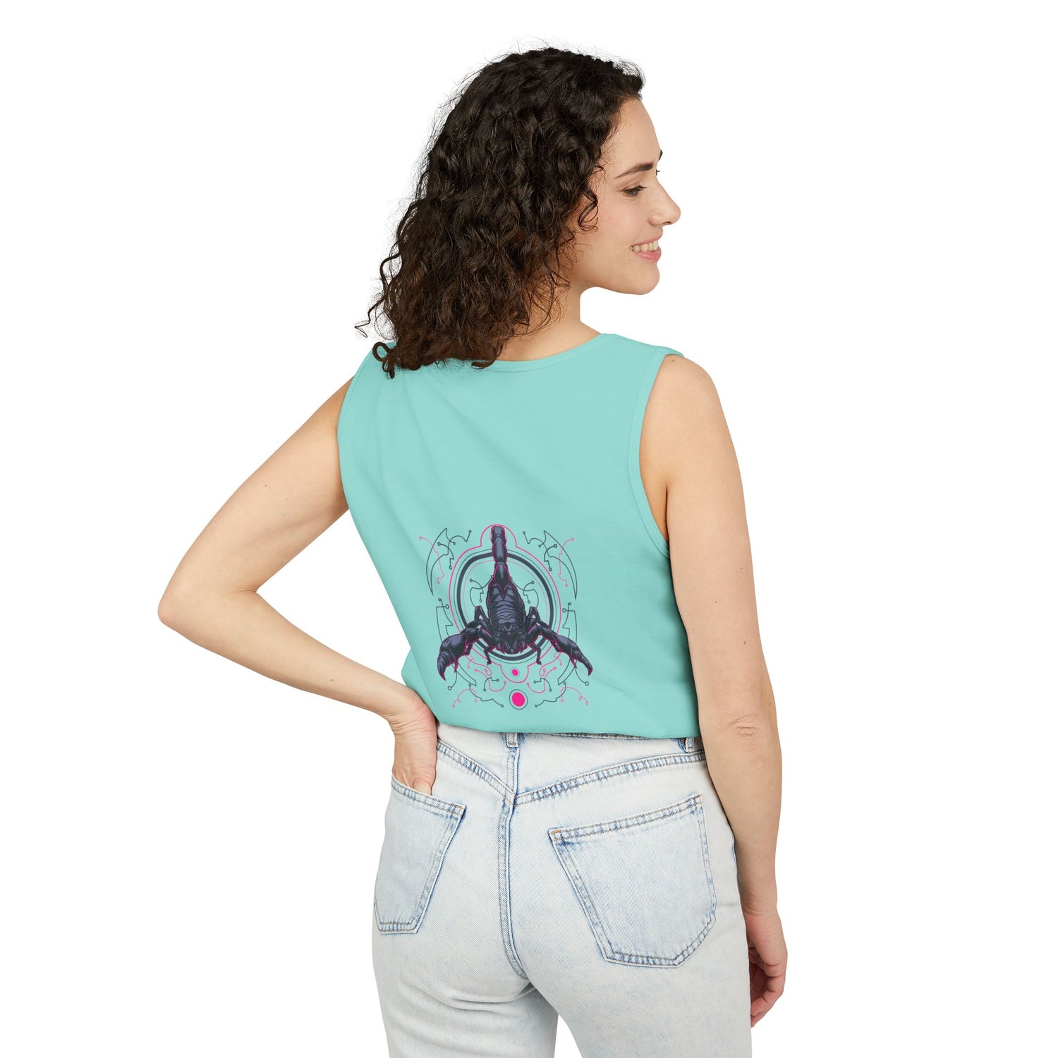 Scorpion Graphic Tank Top — Dark Cosmic Scorpion Art