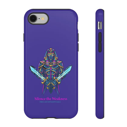 Phone Case — Neon Pharaoh Dual Swords "Silence the Weakness"