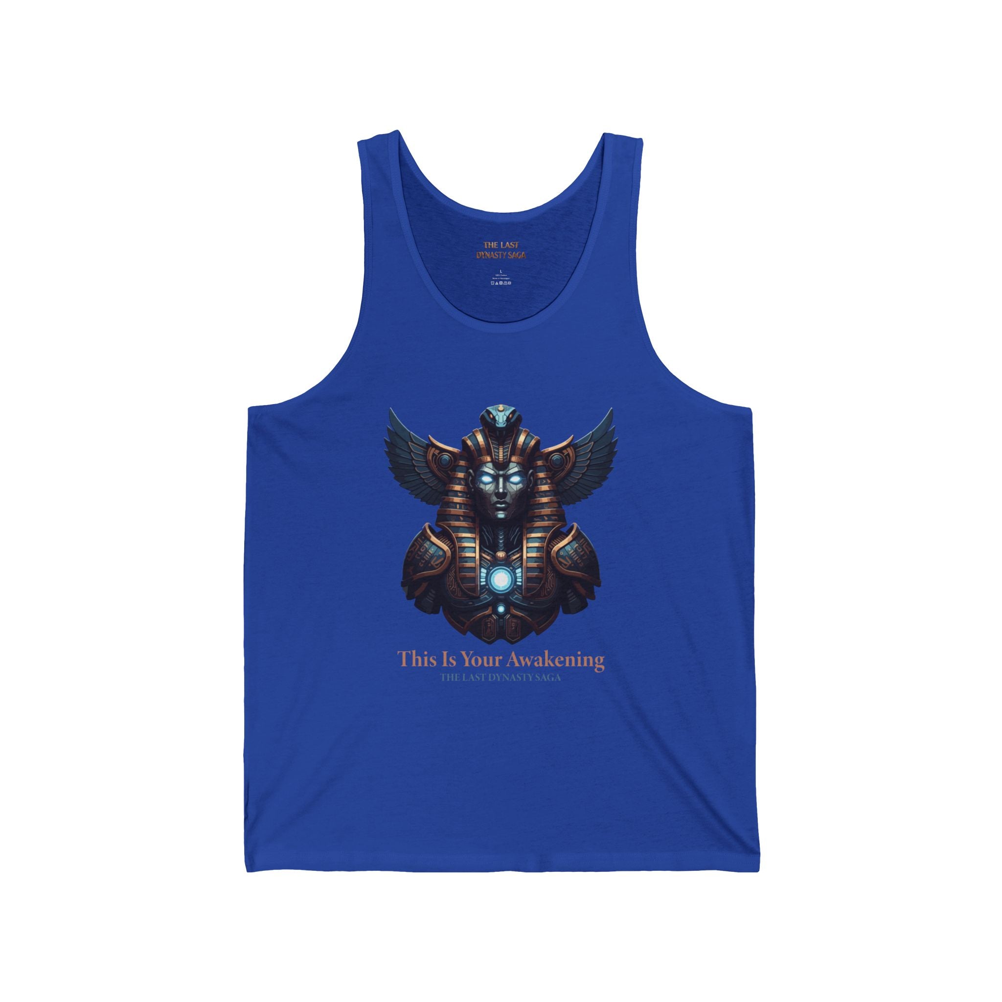 Egyptian Scarab &amp; Eye Tank Top — "This Is Your Awakening" Spiritual Graphic Tank