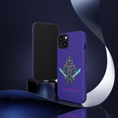 Phone Case — Neon Pharaoh Dual Swords "Silence the Weakness"