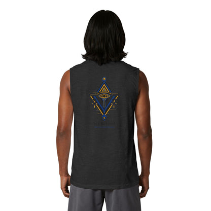 Egyptian Scarab Muscle Tank — "This Is Your Awakening" Mystical Graphic
