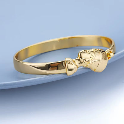 Nefertiti Cuff Bracelet Stainless Steel – Pharaoh’s Muse