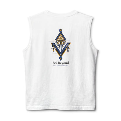 Egyptian Scarab Muscle Tank — "This Is Your Awakening" Mystical Graphic