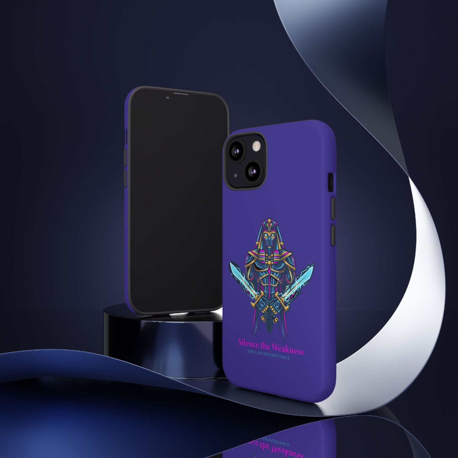 Phone Case — Neon Pharaoh Dual Swords "Silence the Weakness"
