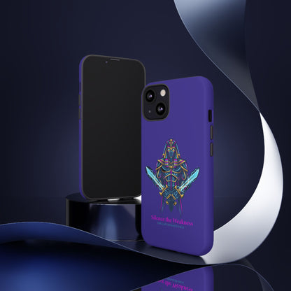Phone Case — Neon Pharaoh Dual Swords "Silence the Weakness"