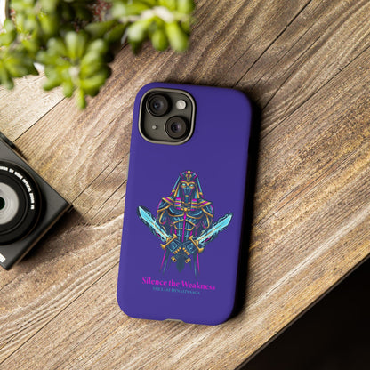 Phone Case — Neon Pharaoh Dual Swords "Silence the Weakness"