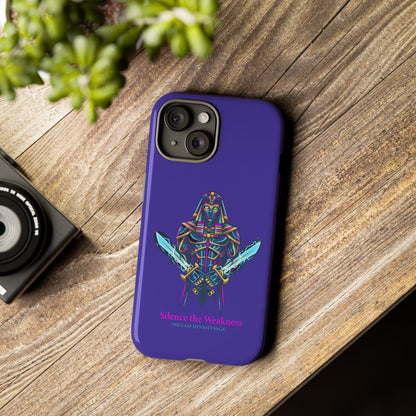 Phone Case — Neon Pharaoh Dual Swords "Silence the Weakness"