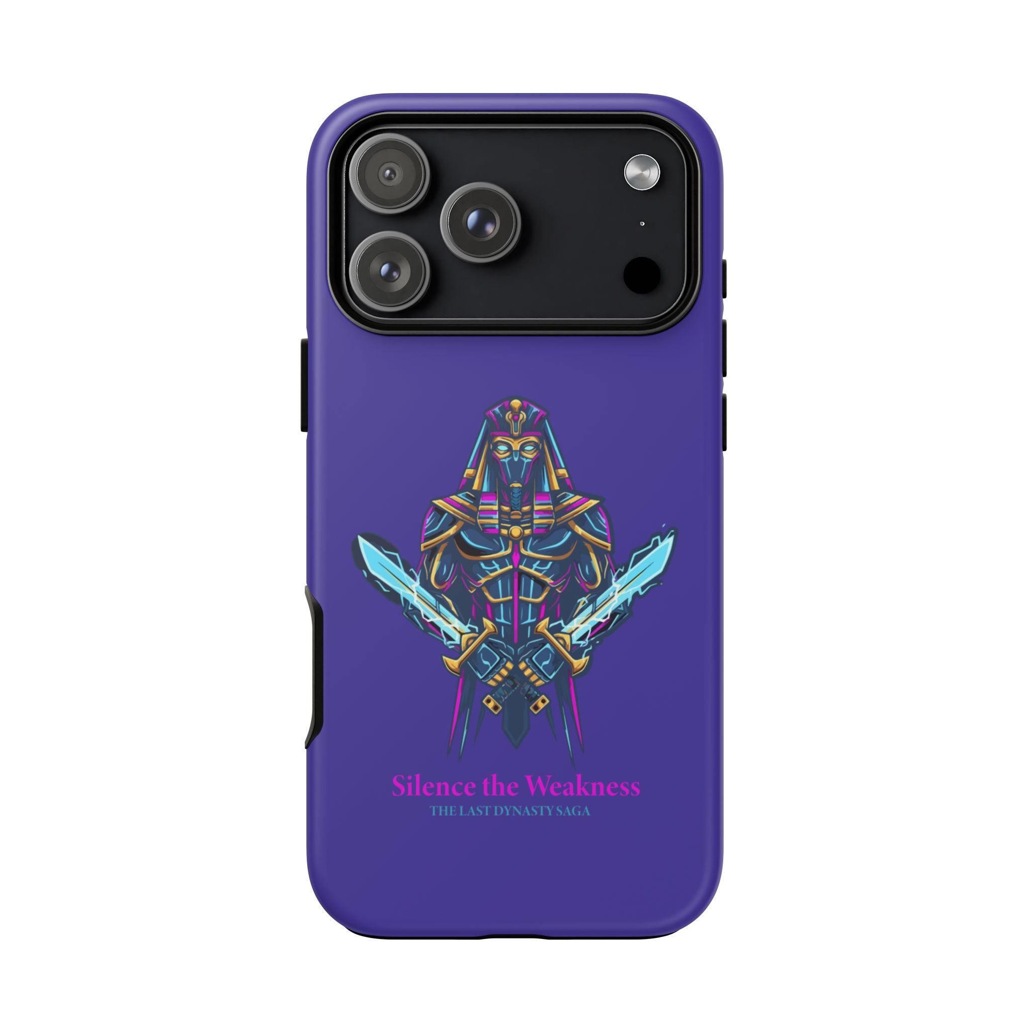 Phone Case — Neon Pharaoh Dual Swords "Silence the Weakness"