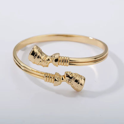 Nefertiti Cuff Bracelet Stainless Steel – Pharaoh’s Muse