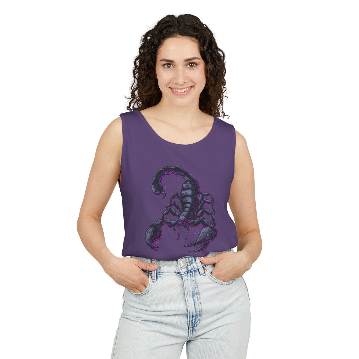 Scorpion Graphic Tank Top — Dark Cosmic Scorpion Art