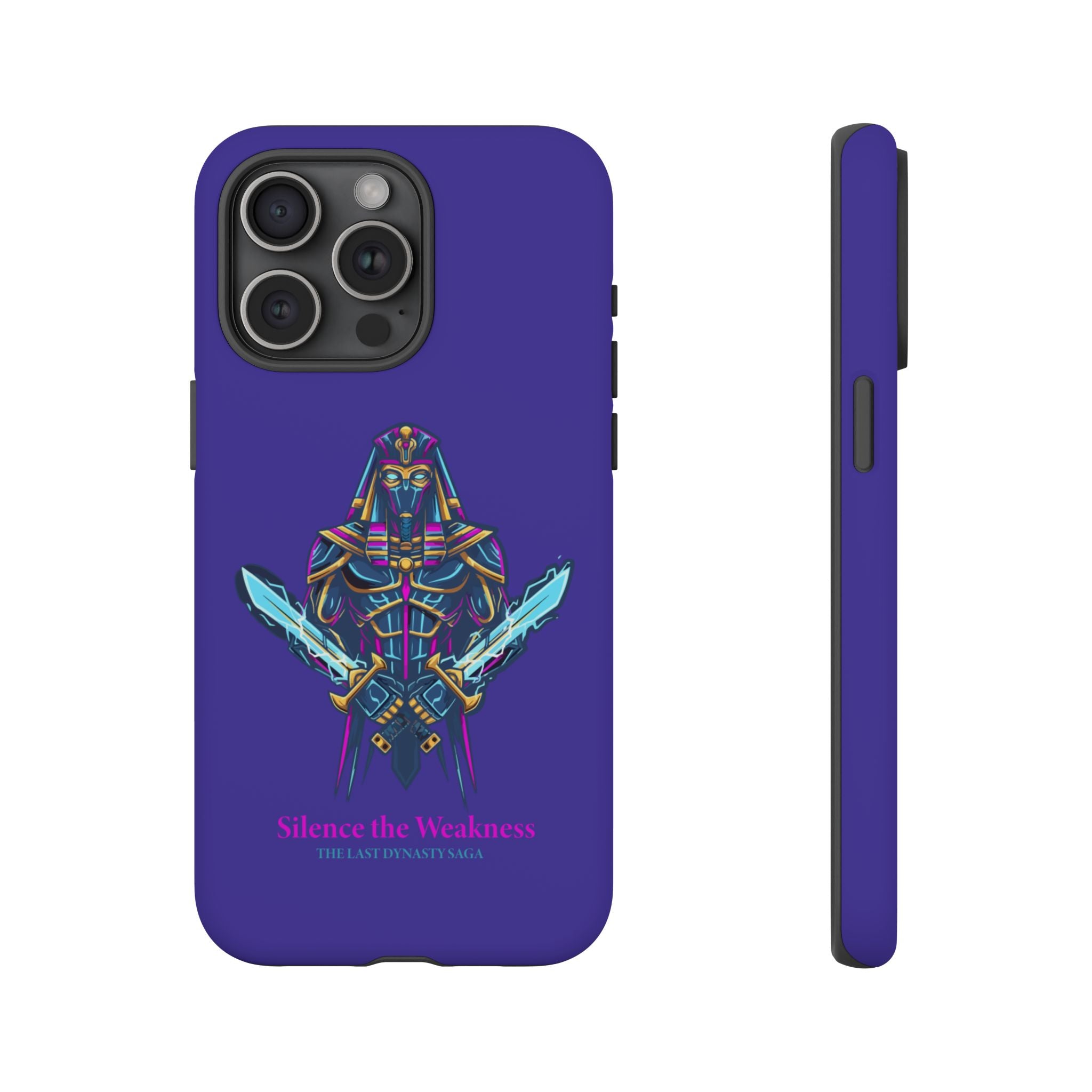 Phone Case — Neon Pharaoh Dual Swords "Silence the Weakness"