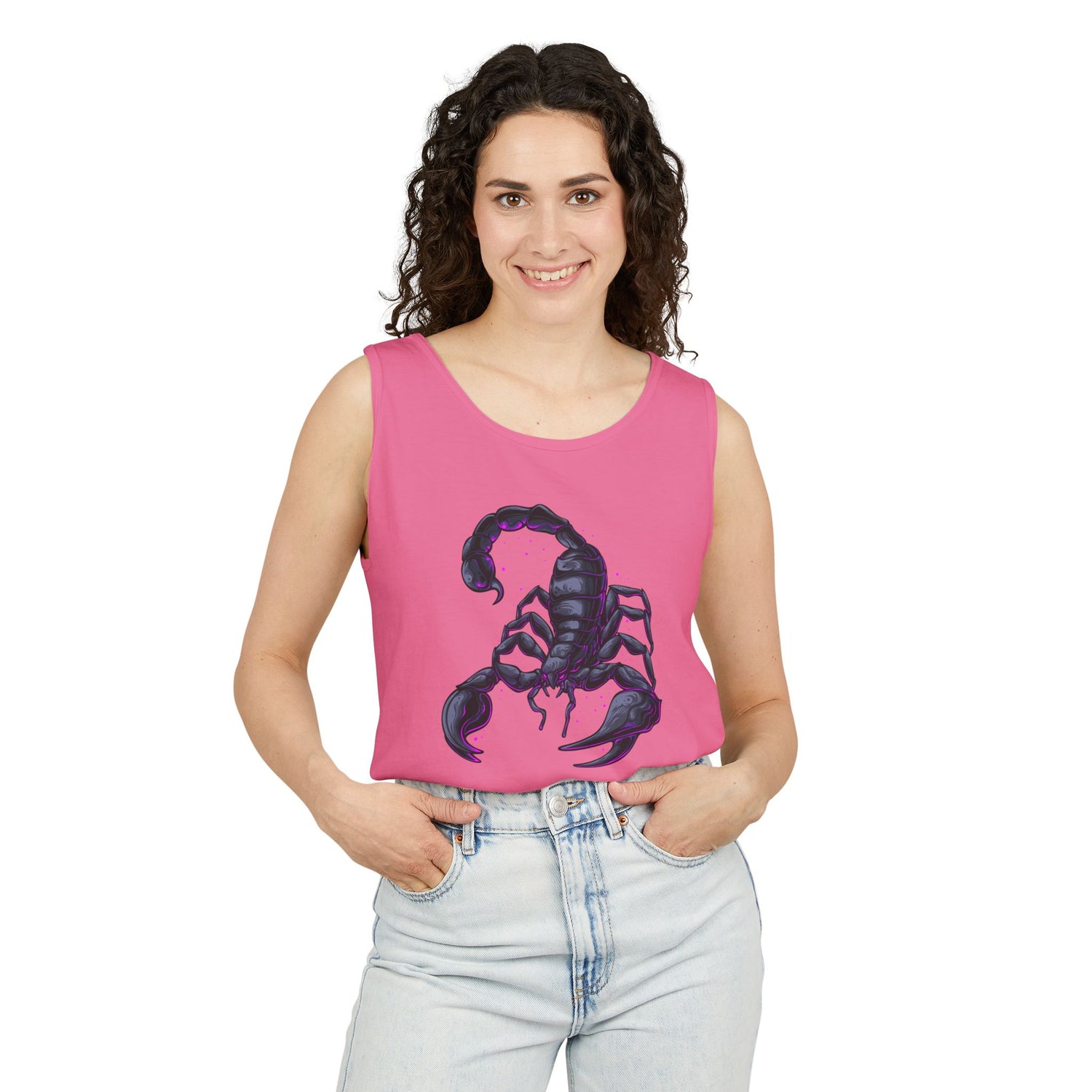 Scorpion Graphic Tank Top — Dark Cosmic Scorpion Art