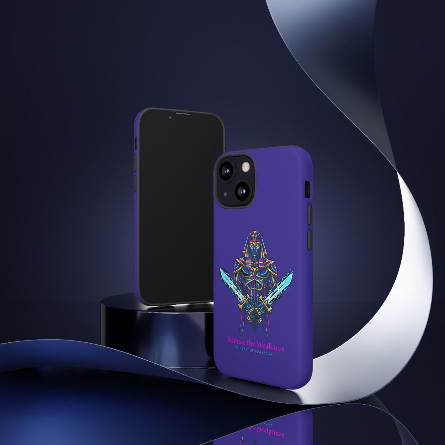 Phone Case — Neon Pharaoh Dual Swords "Silence the Weakness"