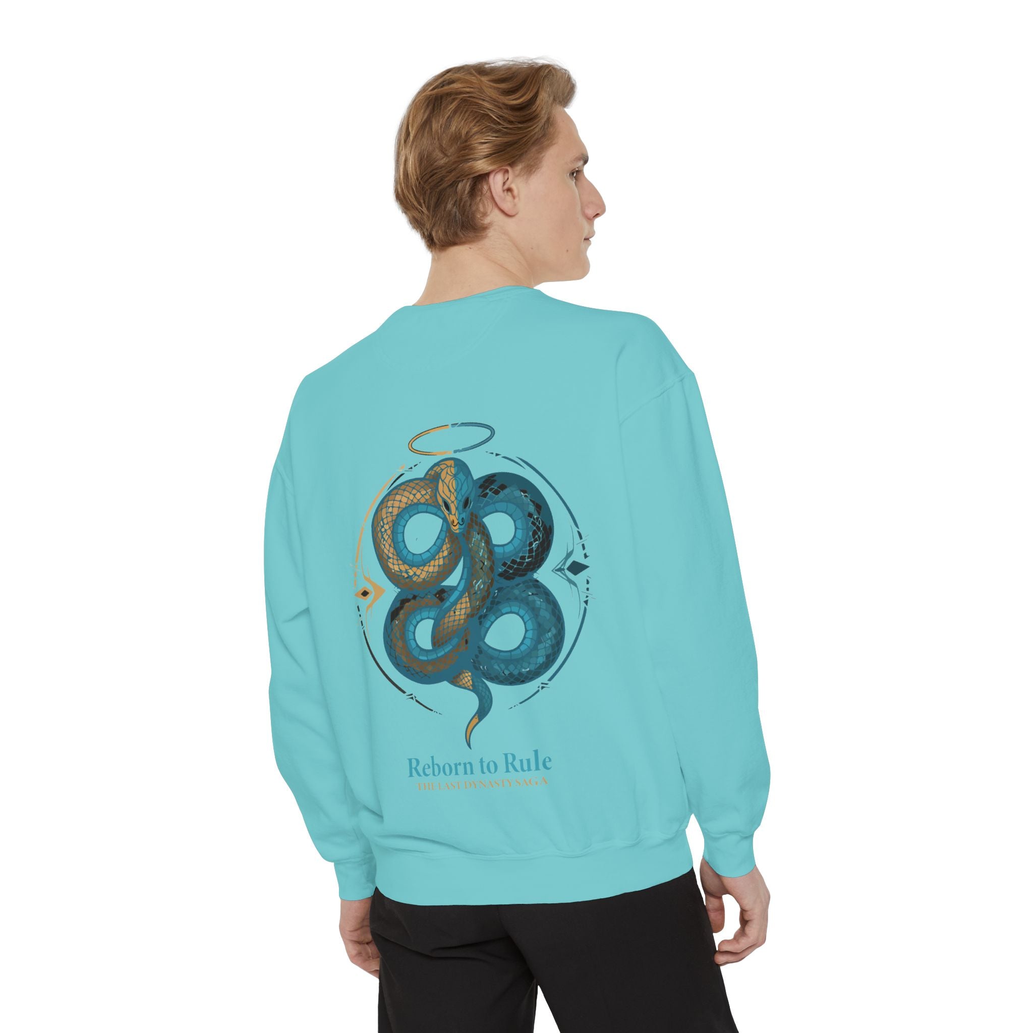 Snake Emblem Sweatshirt — "Reborn to Rule" Graphic Crewneck