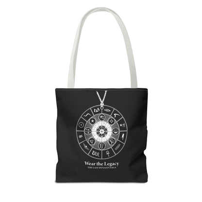 Mystic Temple Tote Bag — Ancient Light &amp; Symbolic Wheel AOP Tote