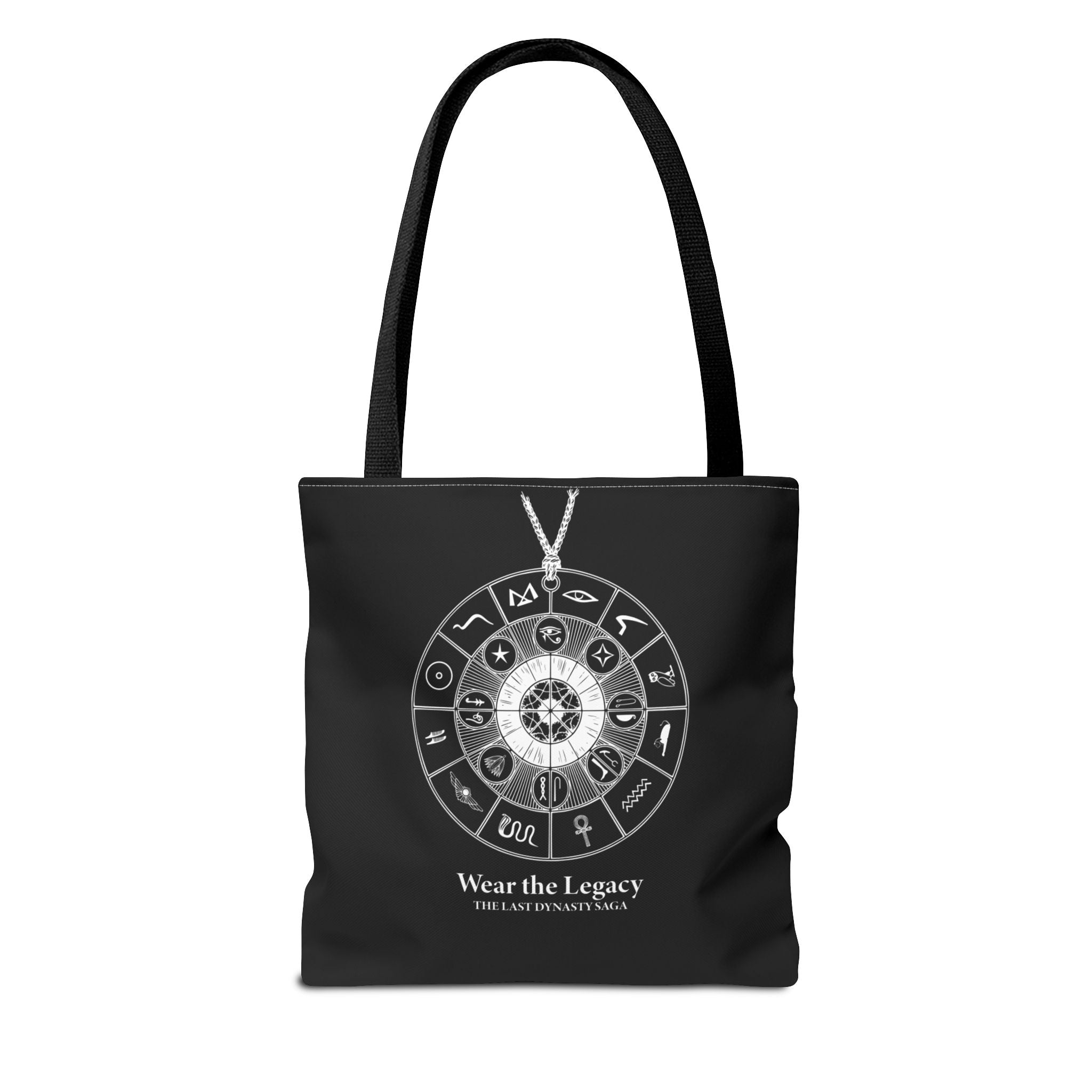 Mystic Temple Tote Bag — Ancient Light &amp; Symbolic Wheel AOP Tote