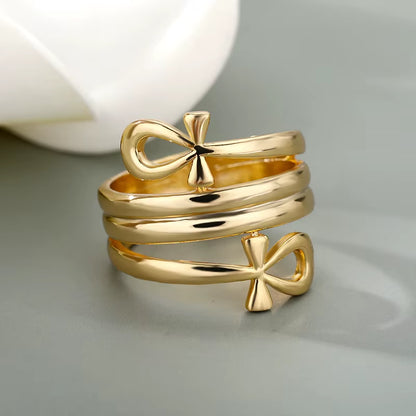 Gold-Tone Stainless Steel Adjustable Band (Unisex) 