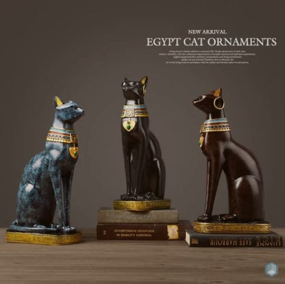 Temple Sentinel – Bastet Guardian Sculpture -  Grace. Watchfulness. Protection.