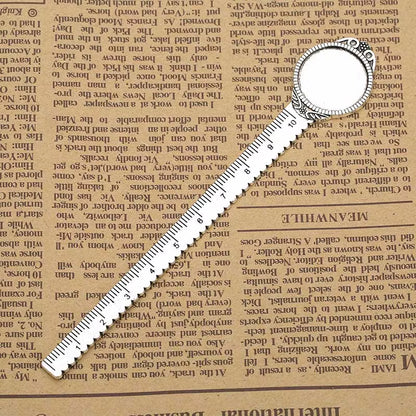 2-Piece 20mm Ruler Bookmark Base – Cabochon Setting (Vintage Metal)