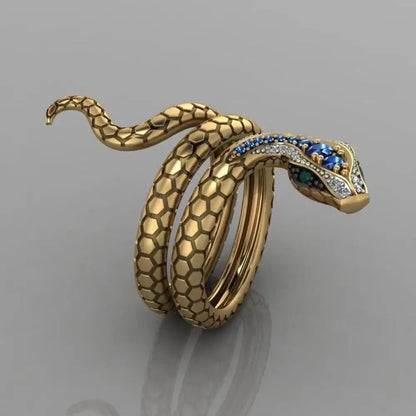 Embrace Elegance with Our Adjustable Snake-Shaped Cocktail Ring – Perfect for Any Occasion!