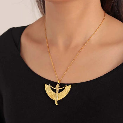 Exquisite Isis Goddess Pendant Necklace - Ancient Egyptian Inspired Jewelry for Women - Perfect Gift for Her