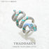 Enchanting Blue Snake Ring - A Stunning Bohemian Statement Piece for Women