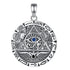 Stunning 925 Sterling Silver Egypt Pyramid All Seeing Evil Eye Illuminati Necklace - Perfect Egyptian Cross Amulet Pendant Gift for Men and Women