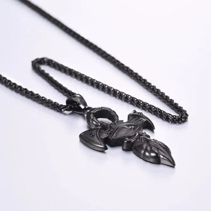 Grand Ankh &amp; Eye Pendant 316L Stainless Steel | 22" Wheat Chain