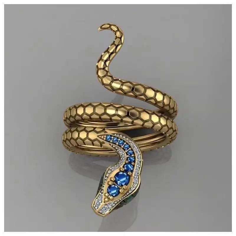 Embrace Elegance with Our Adjustable Snake-Shaped Cocktail Ring – Perfect for Any Occasion!