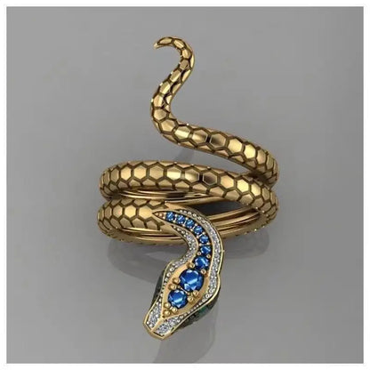 Embrace Elegance with Our Adjustable Snake-Shaped Cocktail Ring – Perfect for Any Occasion!