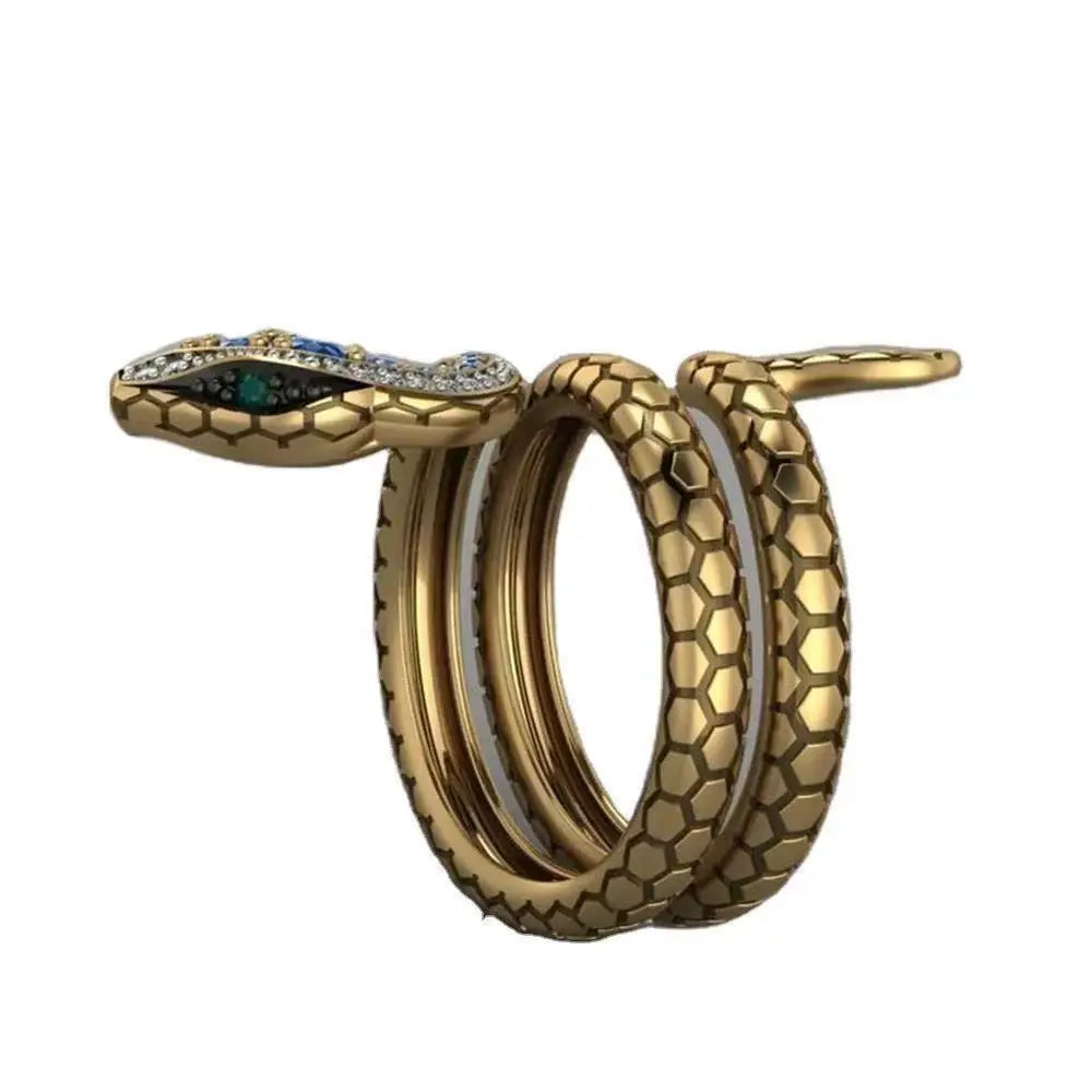 Embrace Elegance with Our Adjustable Snake-Shaped Cocktail Ring – Perfect for Any Occasion!