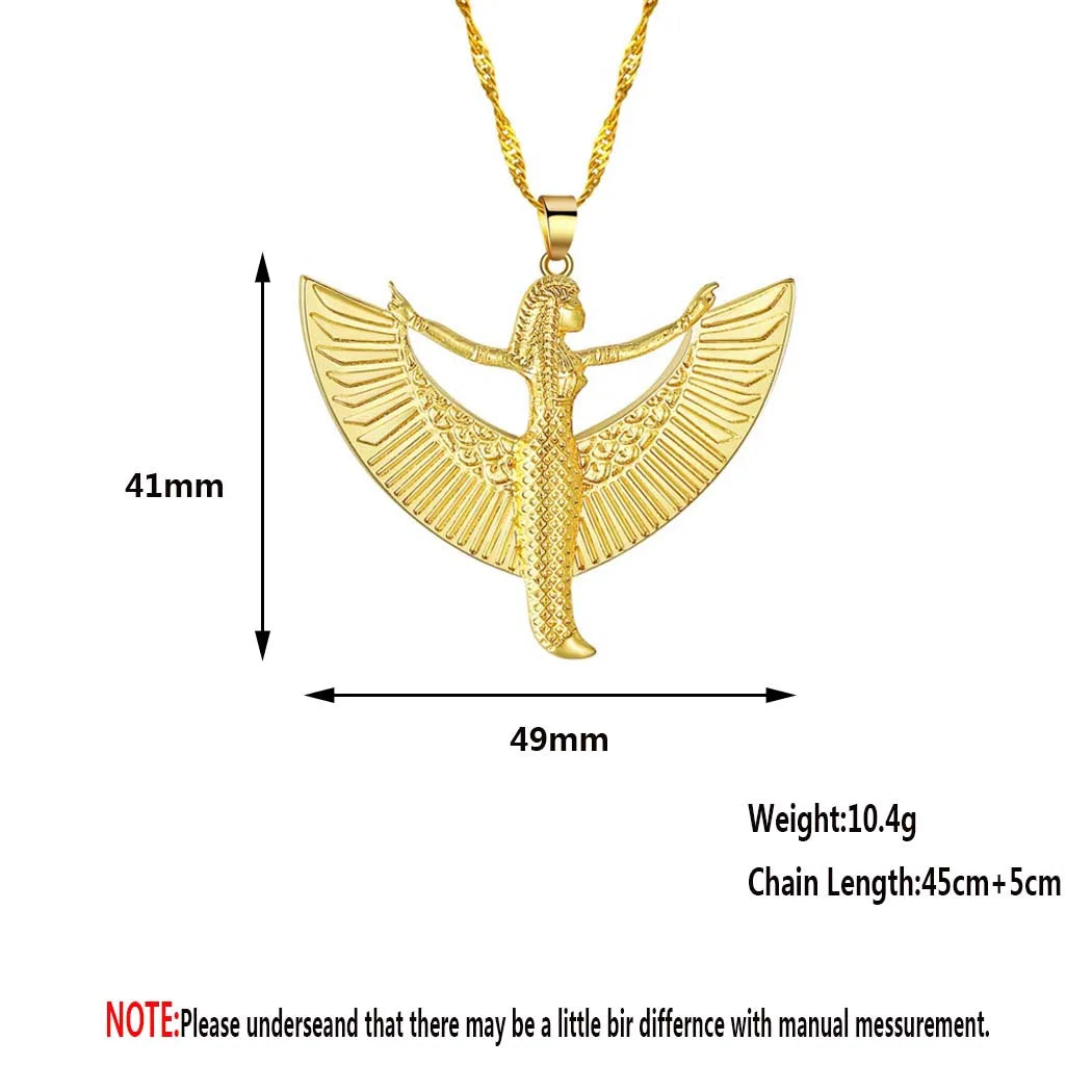 Exquisite Isis Goddess Pendant Necklace - Ancient Egyptian Inspired Jewelry for Women - Perfect Gift for Her