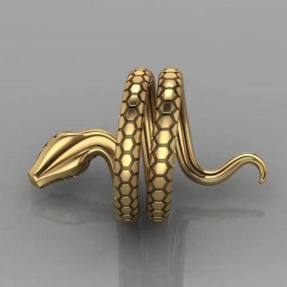 Embrace Elegance with Our Adjustable Snake-Shaped Cocktail Ring – Perfect for Any Occasion!