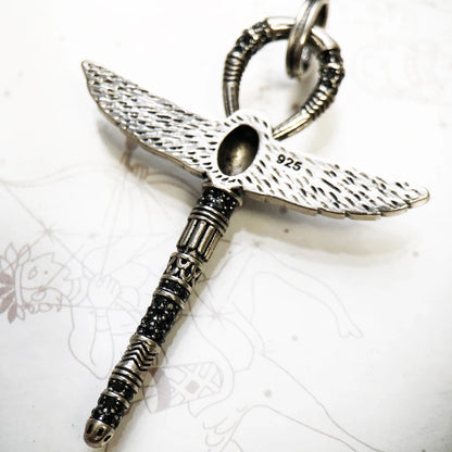 Elevate Your Style with the Vintage Large Scarab Ankh Cross Pendant Amulet in 925 Sterling Silver - Perfect Gift for Any Occasion!