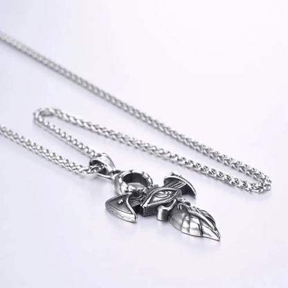 Grand Ankh &amp; Eye Pendant 316L Stainless Steel | 22" Wheat Chain