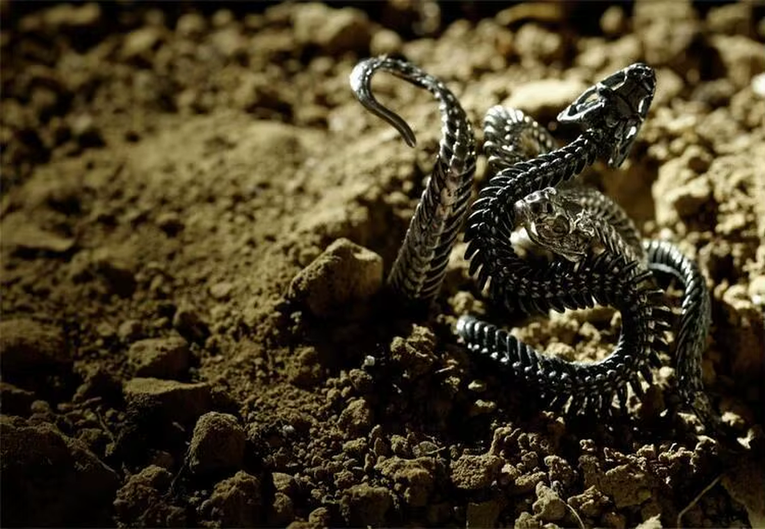 Serpent Coil Ring Adjustable Stainless Steel Animal Band