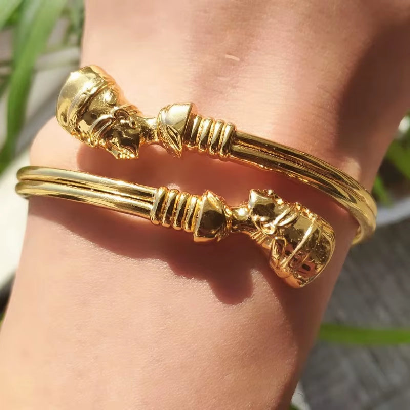 Nefertiti Cuff Bracelet Stainless Steel – Pharaoh’s Muse