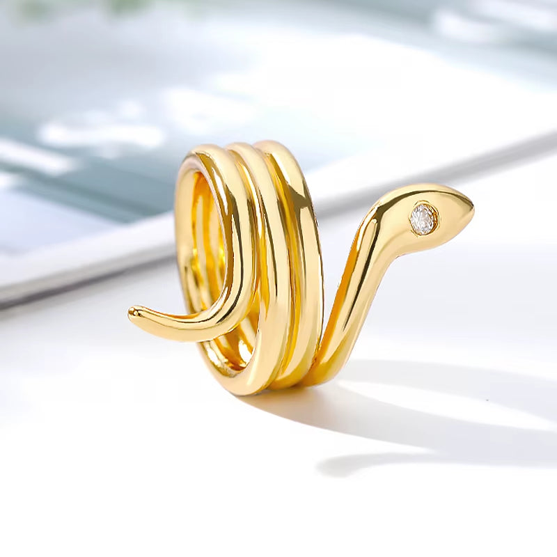 Gold-Tone Stainless Steel Adjustable Band (Unisex) 