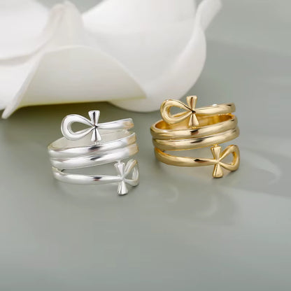 Gold-Tone Stainless Steel Adjustable Band (Unisex) 