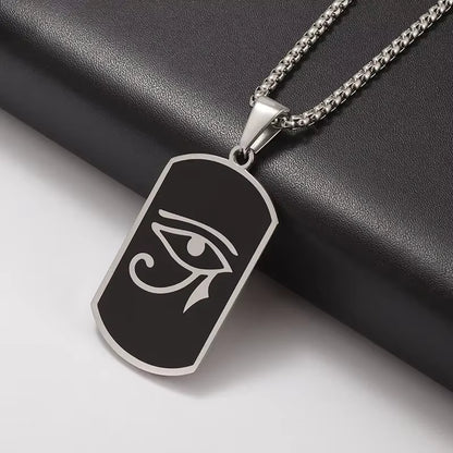 Stainless Steel Ancient Egyptian Ankh Cross Life Key Totem Necklace Men and Women Lucky Amulet Jewelry
