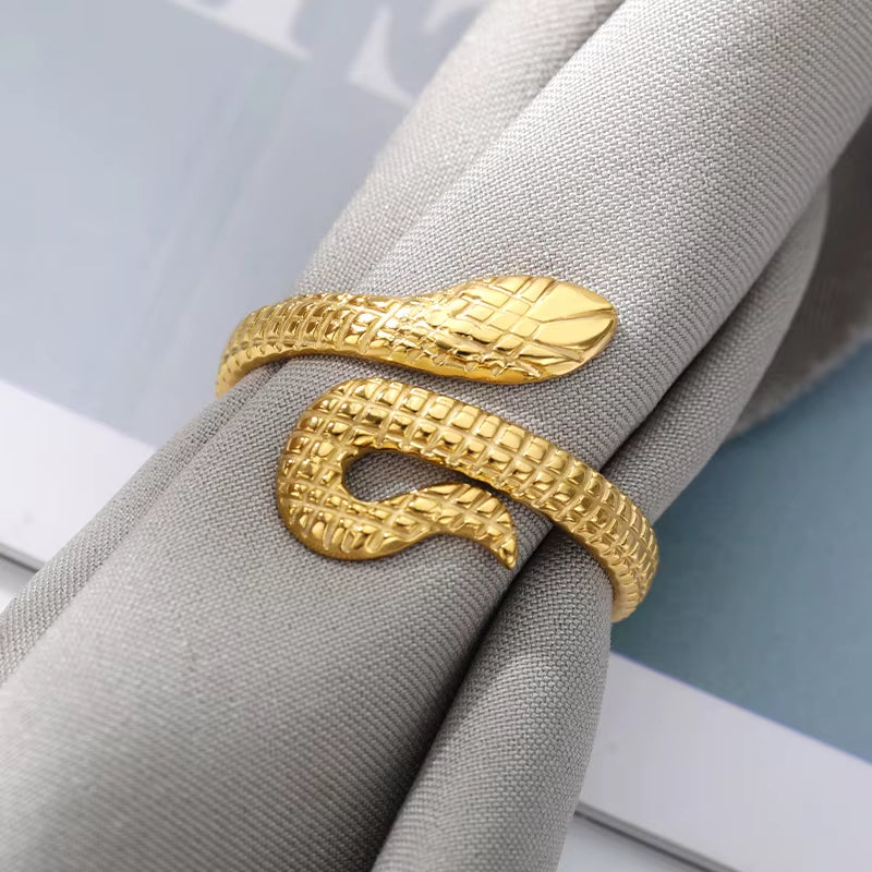 Gold-Tone Stainless Steel Adjustable Band (Unisex) 