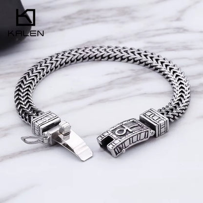 Ankh Mesh Bracelet 8mm Stainless Steel Chain | Symbol of Life